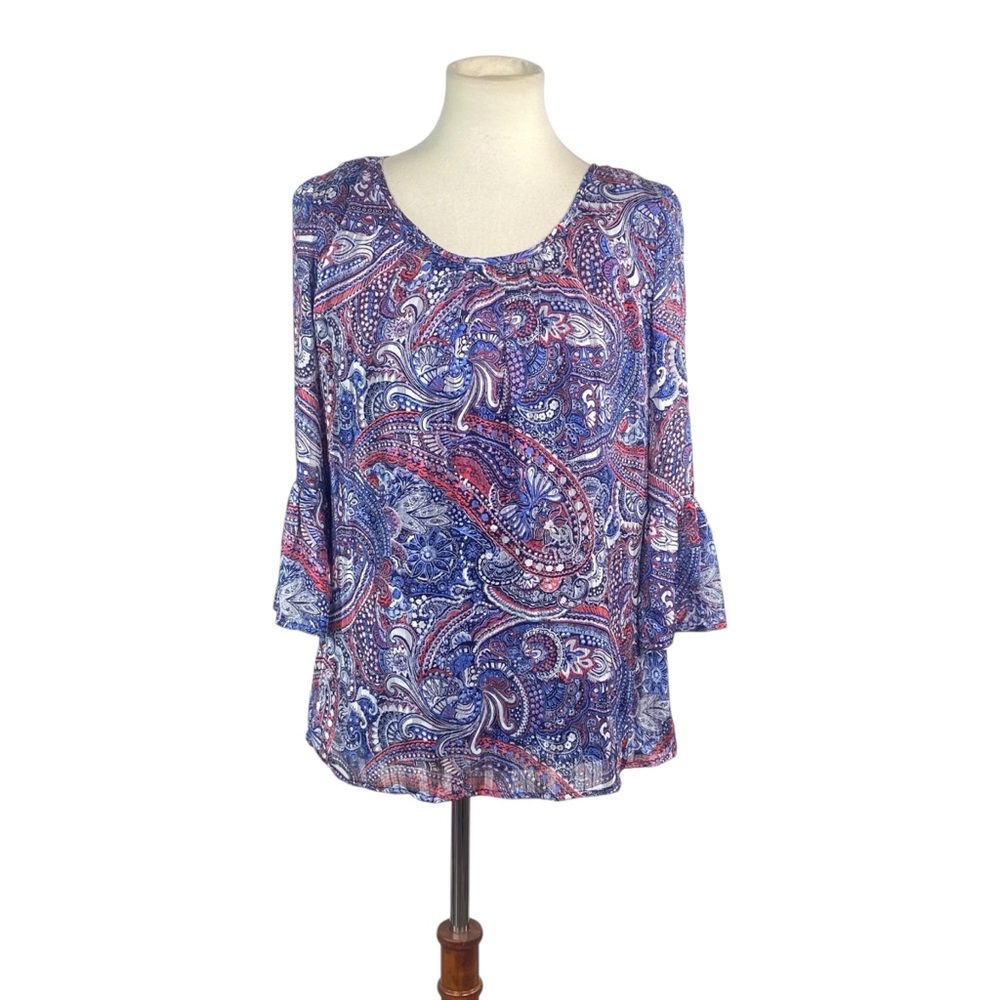 Woman’s Sara Michelle floral paisley print blouse size S